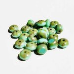 Czech Glass Firepolish Rondelle Beads Antique 6mm - Turquoise - 20pcs - Beadsy Beads