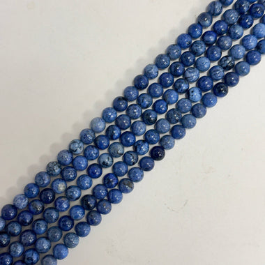 Dumortierite Crystal Gemstone Beads Round choose size | 15.5'' Strand - Beadsy Beads