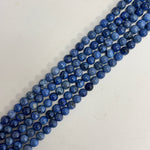 Dumortierite Crystal Gemstone Beads Round choose size | 15.5'' Strand - Beadsy Beads