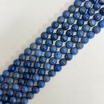 Dumortierite Crystal Gemstone Beads Round choose size | 15.5'' Strand - Beadsy Beads
