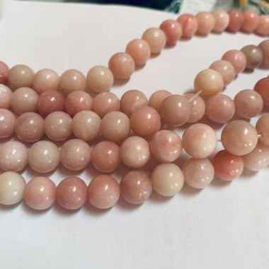 Excellent Quality! China Pink Opal Loose Gemstone Beads 8mm - 20pcs - Beadsy Beads