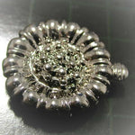 Fancy Clasp - White Gold Plated Sunflower - Beadsy Beads