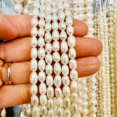 Freshwater Pearl 8 - 10mm - 15.5"inches Strand - Beadsy Beads