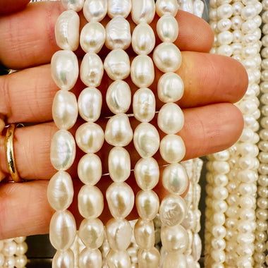 Freshwater Pearl Baroque 8 mm - 15.5"inches Strand - Beadsy Beads