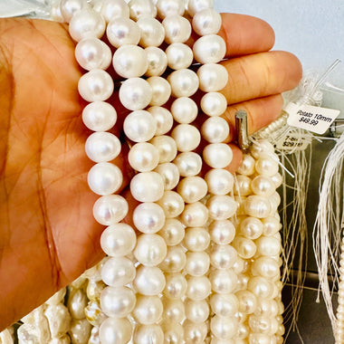 Freshwater Pearl Beads 10 mm - 15.5"inches Strand - Beadsy Beads