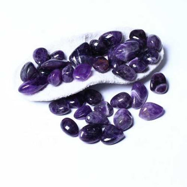 Genuine Amethyst Gemstone Crystal Tumble 2 - 3cm - 2pcs - Beadsy Beads