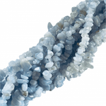 GENUINE Blue Lace Agate Chips Crystal Gemstone Bead Strand 85cm - Beadsy Beads