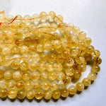 GENUINE Citrine HT - Loose Gemstone Beads 10mm - 10pcs - Beadsy Beads