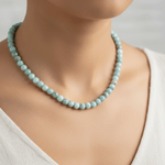 GENUINE LARIMAR Faceted Round Gemstones Beads 4mm -15 Inches Strand - Beadsy Beads