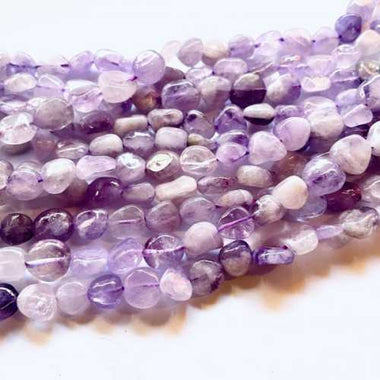 GENUINE Lavender Quartz Potato Gemstones Beads 8x10mm - 15 Inches Strand - Beadsy Beads