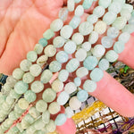 GENUINE Light Amazonite Potato Gemstones Beads 6*8mm - 15 Inches Strand - Beadsy Beads