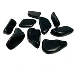 Genuine Russian Shungite Gemstone Crystal Flat Tumble - 4pcs - Beadsy Beads