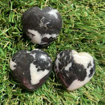 Genuine Zebra Jasper Gemstone Crystal Love Heart 3cm - Beadsy Beads