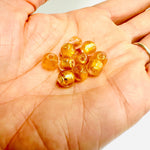 Glass Gold Foiled Round Beads 8mm / 10 pcs - Beadsy Beads