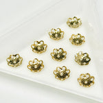 Gold Filled Bead Caps Filigree 8mm - 5pcs - Beadsy Beads