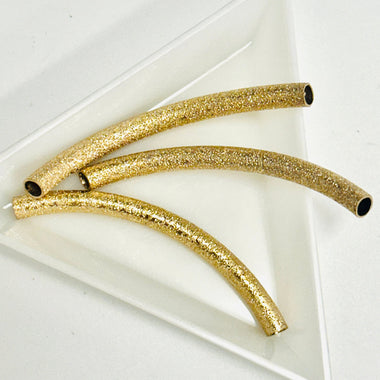 Gold Filled Corrugated Tube 50mm - Beadsy Beads