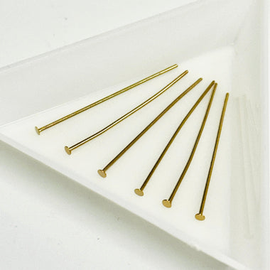 Gold Filled Head Pin 32mm - 6pcs - Beadsy Beads