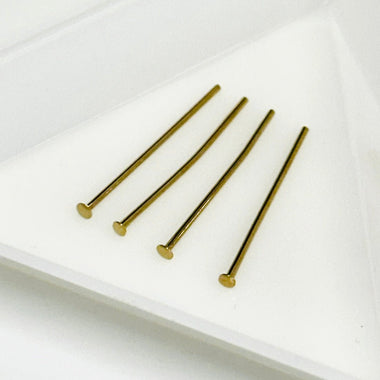 Gold Filled Head Pins 22mm - 4pcs - Beadsy Beads