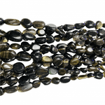 Gold Sheen Obsidian Crystal Tumbled Nugget Gemstones Beads 6 - 8mm – 15.5″ Strand - Beadsy Beads