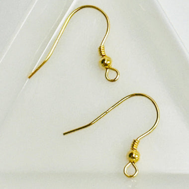 Gold Vermeil Ear Hooks - Beadsy Beads