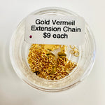Gold Vermeil - extension Chain - each - Beadsy Beads