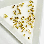 Gold Vermeil Large Crimps 2mm - 10pcs - Beadsy Beads