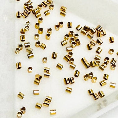 Gold Vermeil Small Crimps 1.5mm - 20pcs - Beadsy Beads