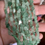 Green Strawberry Quartz Crystal Tumbled Nugget Gemstones Beads 6 - 8mm – 15.5″ Strand - Beadsy Beads