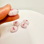 Handmade Glass Barrell Flower Beads 15mm Rose / 5pcs - Beadsy Beads