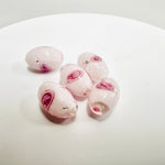 Handmade Glass Barrell Flower Beads 15mm Rose / 5pcs - Beadsy Beads