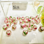 Handmade Glass Faceted Rondelle Flower Beads 6mm White / 4pcs - Beadsy Beads