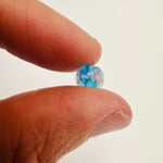 Handmade Glass Faceted Round Flower Beads 8mm Aqua / 5pcs - Beadsy Beads