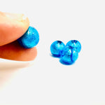 Handmade Glass Silver Foil Round Beads 12mm Blue / 4pcs - Beadsy Beads