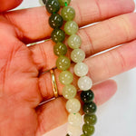 Hetian Jade Crystal Gemstone Beads Round - 15.5in Strand Select a Size - Beadsy Beads