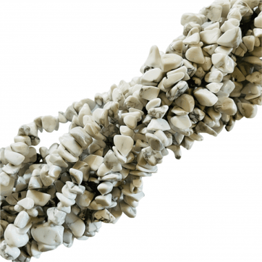 Howlite Chips Crystal Gemstones Beads Strand 84cm - Beadsy Beads