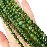 Canadian Jade Crystal Gemstone Beads Round - Choose Size - 15.5in Strand