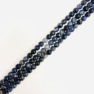 Iolite (Water Sapphire) Crystal Round Gemstones Beads choose size - 15.5" Strand - Beadsy Beads