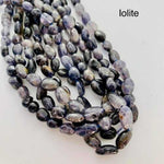 Authentic Iolite ( Water Sapphire) Potato Tumbled Nugget Gemstones Beads 8-10mm - 15.5" Strand