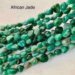 Authentic African Jade Potato Tumbled Nugget Gemstones Beads 8-10mm - 15.5" Strand