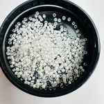 Japanese Delica Seed Beads sz11 / DB066 White AB - 3 grams - Beadsy Beads