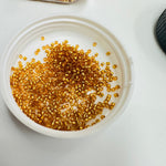 Japanese Delica Seed Beads sz11 / DB2157 Gold Silver Lined - 3 grams - Beadsy Beads