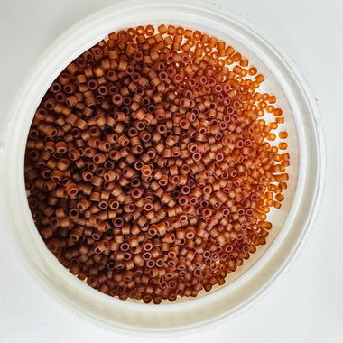 Japanese Delica Seed Beads sz11 / DB764 Transparent Amber Matte - 10 grams - Beadsy Beads