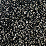 Japanese Miyuki Delica Seed Beads 11/0 DB001 Gunmetal - 5 grams - Beadsy Beads