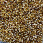 Japanese Miyuki Delica Seed Beads 11/0 DB042 Silver Lined Gold - 3 grams - Beadsy Beads