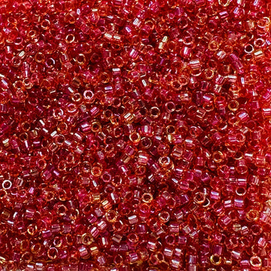 Japanese Miyuki Delica Seed Beads 11/0 DB062 Light Cranberry AB - 5 grams - Beadsy Beads