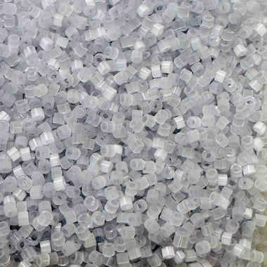 Japanese Miyuki Delica Seed Beads 11/0 DBR676 Pale Grey Silk Satin - 3 grams - Beadsy Beads