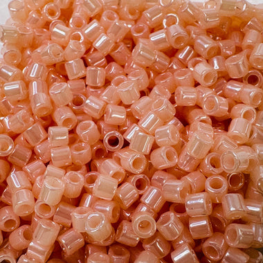 Japanese Miyuki Delica Seed Beads 8/0 DB0234 Pale Salmon - 5 grams - Beadsy Beads