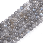 Labradorite Crystal Round Faceted Gemstones Beads 4mm - 15 Inches Strand - Beadsy Beads