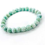 LARIMAR Gemstone / Swarovski Crystals Bracelet size 8mm - Beadsy Beads