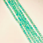 Light Amazonite Crystal Faceted Beads Round 4mm - 15.5in Strand - Beadsy Beads